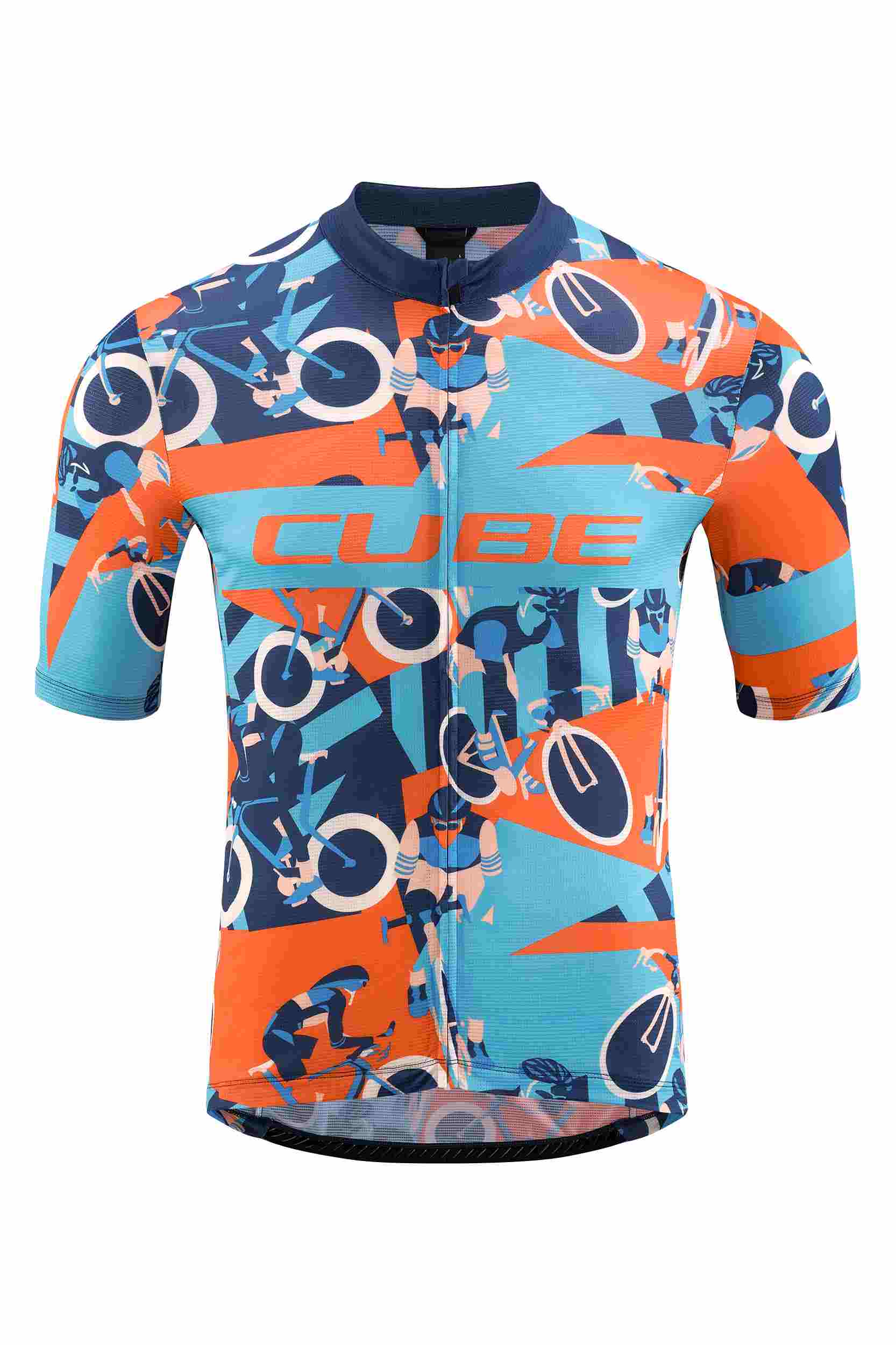 Cube Blackline cmpt Fahrrad Trikot kurz blau / orange 2027