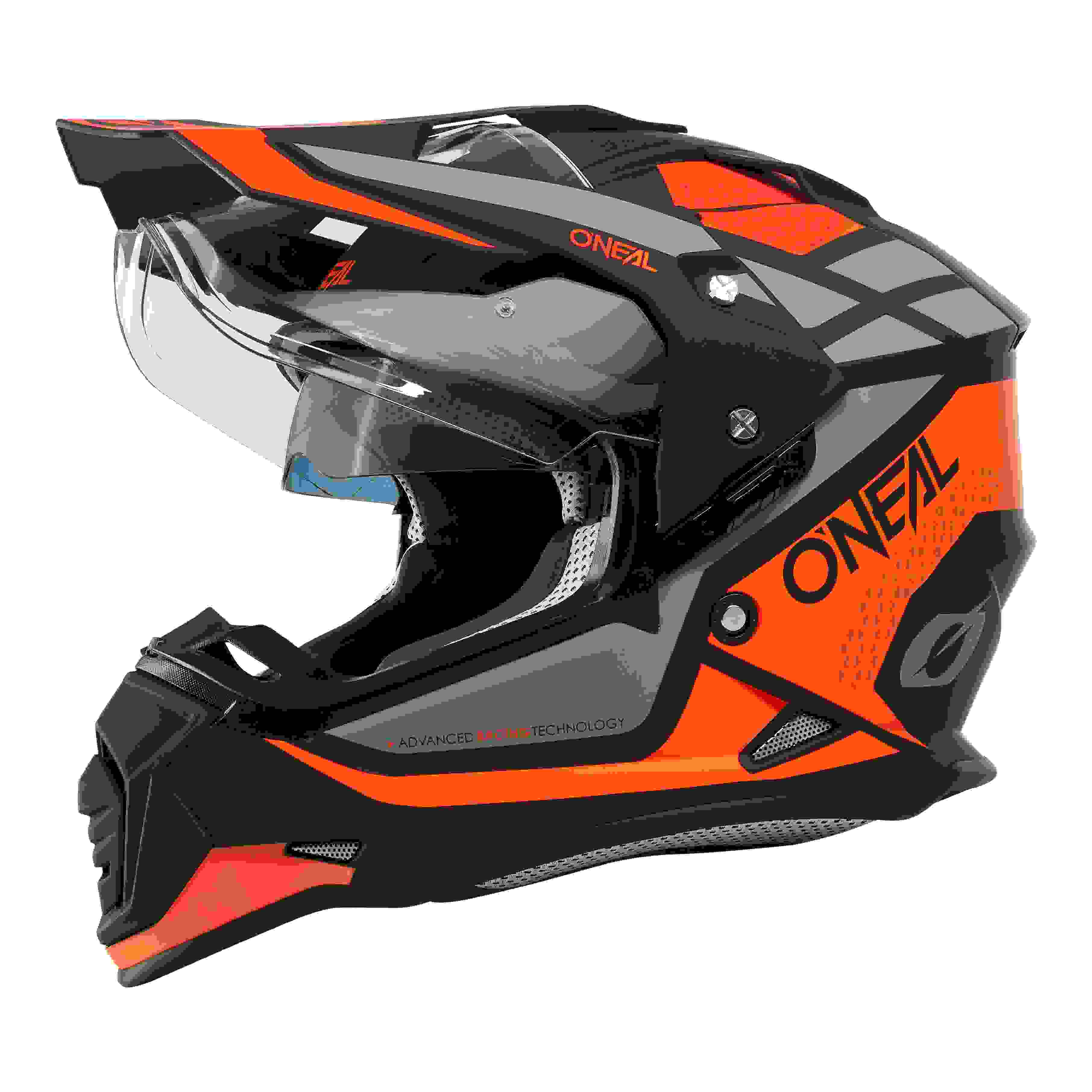 O'Neal Sierra R Enduro MX Motorrad Helm schwarz/grau/orange 2027 Oneal