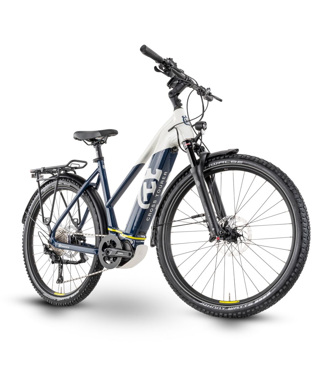Husqvarna Cross Tourer CT3 27.5'' Damen Pedelec E-Bike Trekking Fahrrad weiß/blau 2024