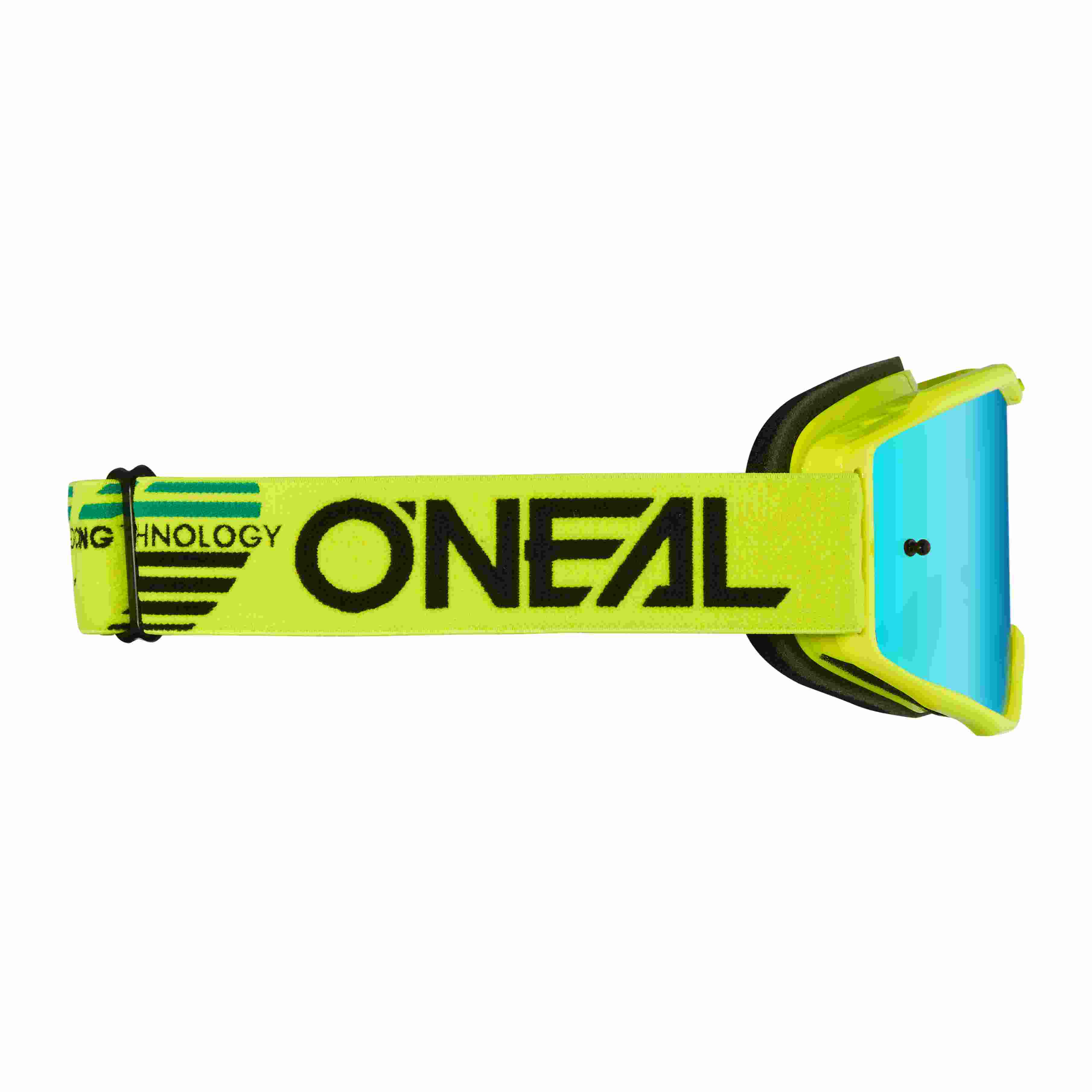 O'Neal B10 Attack Youth Kinder Goggle MX DH Brille schwarz/gelb/radium blau Oneal