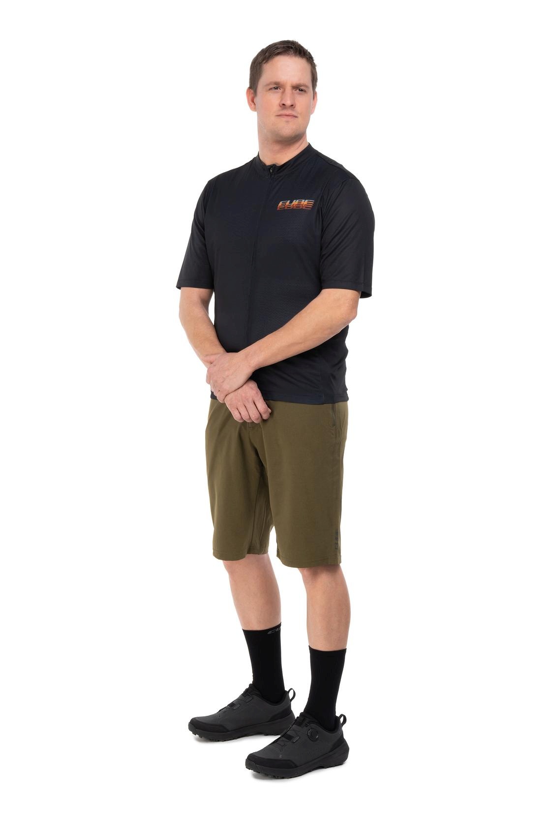 Cube Cmpt Fahrrad Trikot kurz schwarz 2026