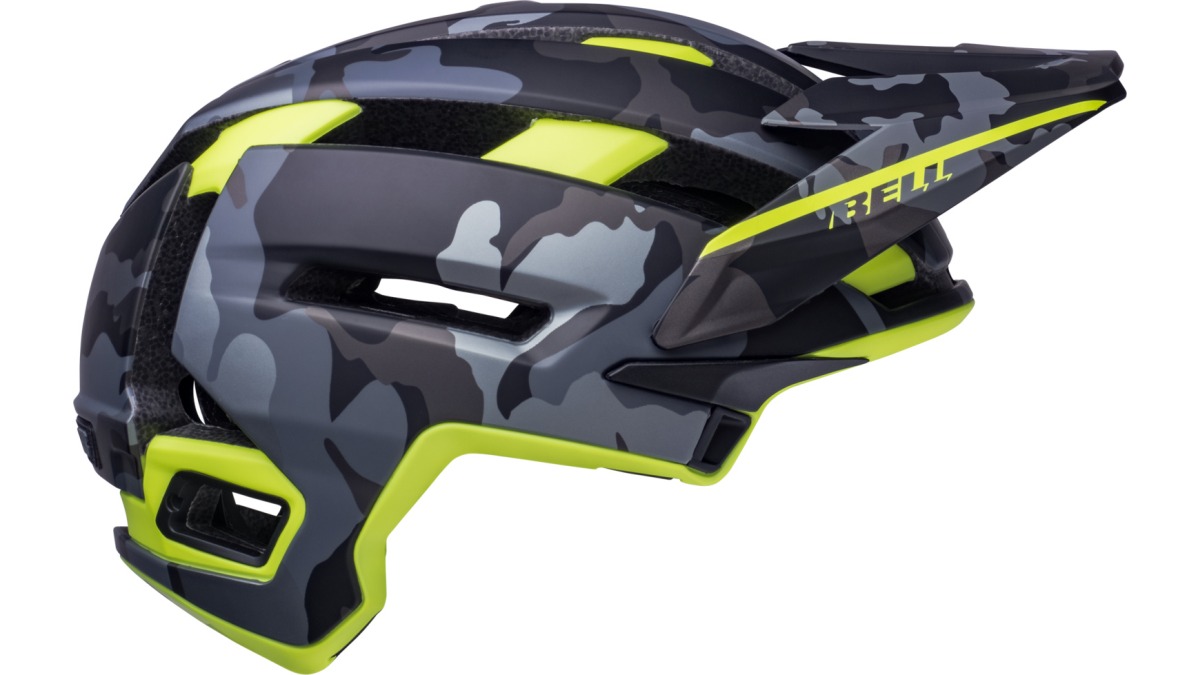 Bell Super Air Spherical MTB Fahrrad Helm matt camo grau/gelb 2025