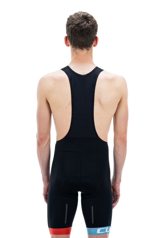 Cube Teamline Fahrrad Trägerhose kurz schwarz/blau/rot 2026