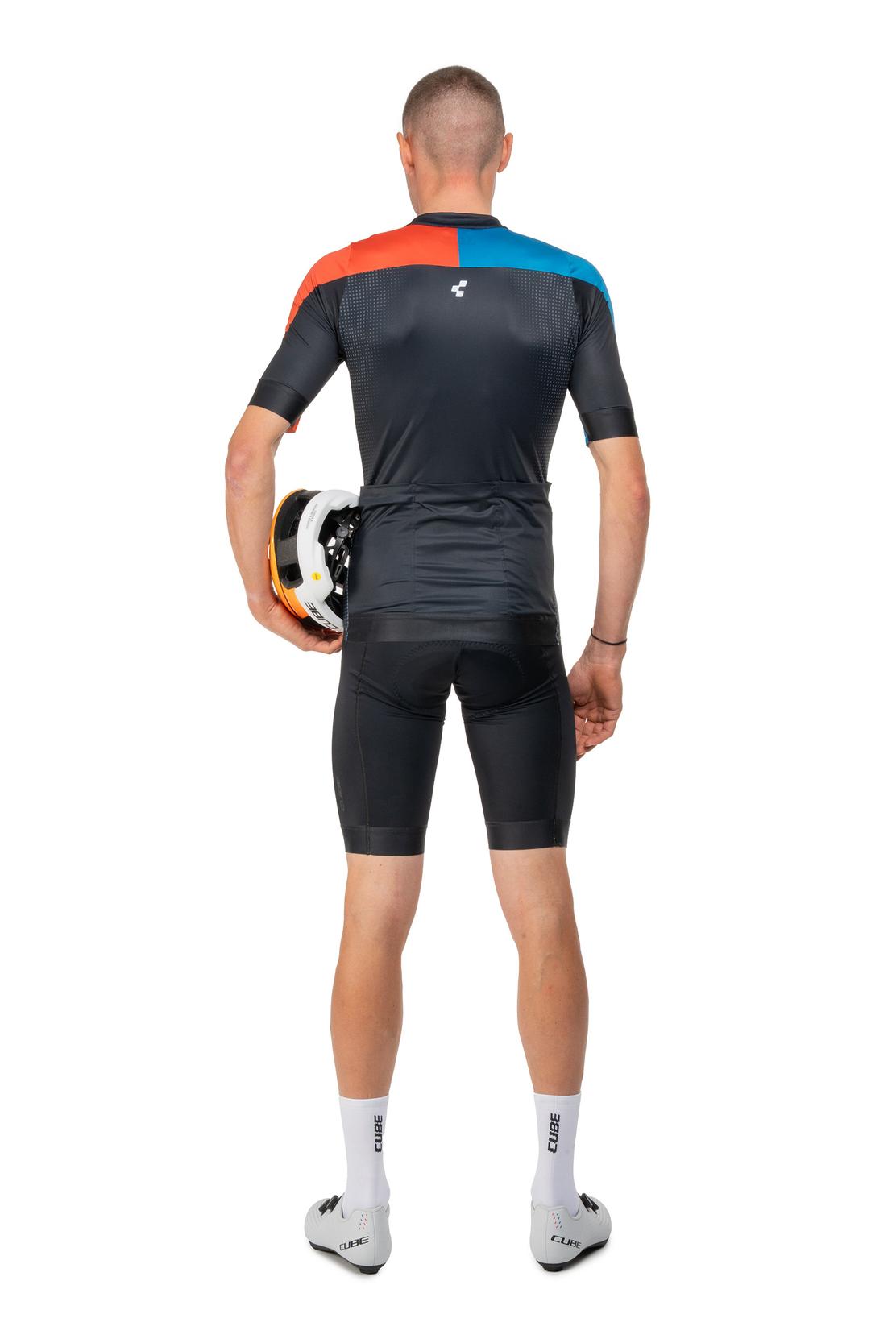 Cube Road / XC Teamline Fahrrad Trikot kurz schwarz/orange 2027
