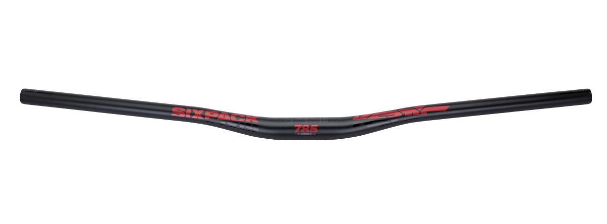 Sixpack Vertic Fahrrad Lenker 785mm x 31.8mm / 35mm schwarz/rot