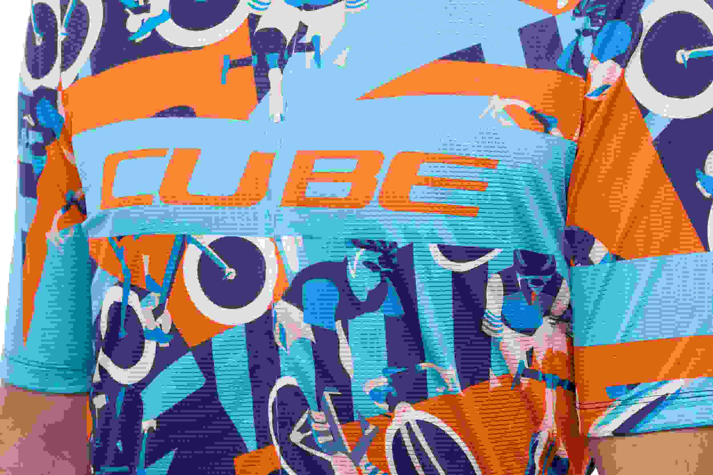 Cube Blackline cmpt Fahrrad Trikot kurz blau / orange 2027