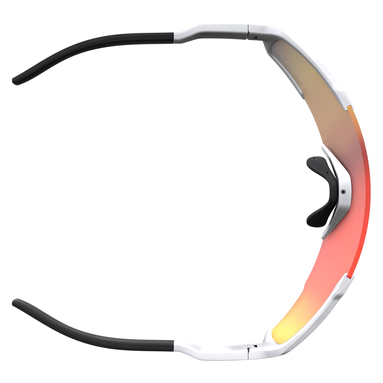 Scott Shield Wechselscheiben Fahrrad Brille matt weiß/rot chrome