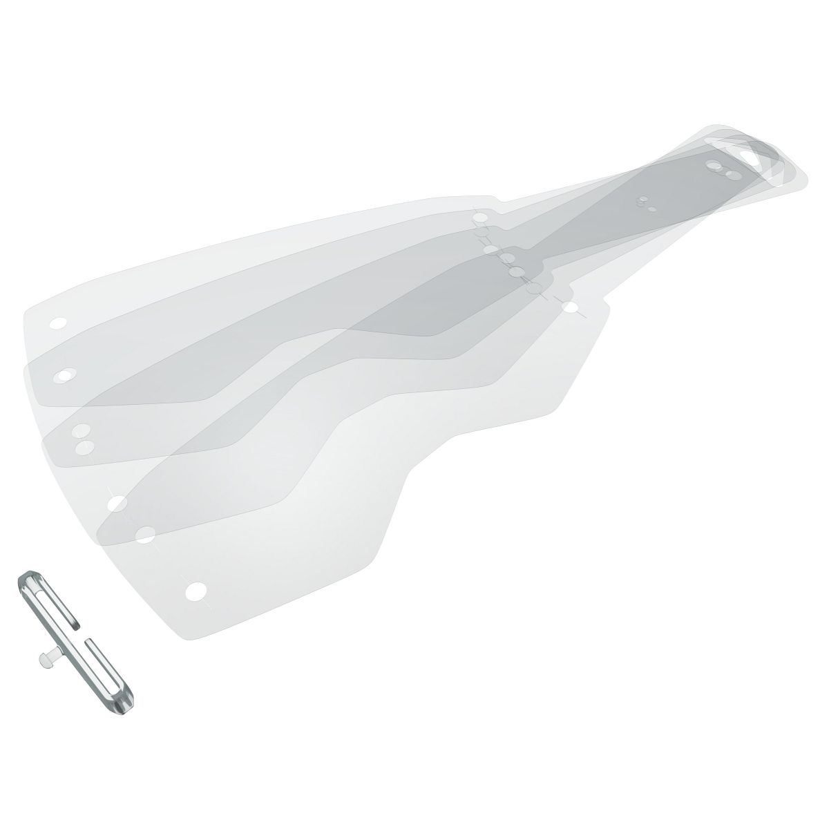 Scott Prospect/Fury Works Tear Off Abreisvisier 20er Pack + Pin