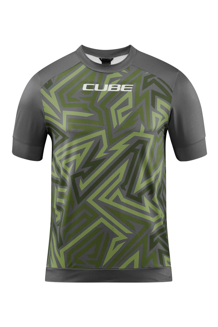 Cube ATX TM Fahrrad Trikot kurz olive grün/grau 2027