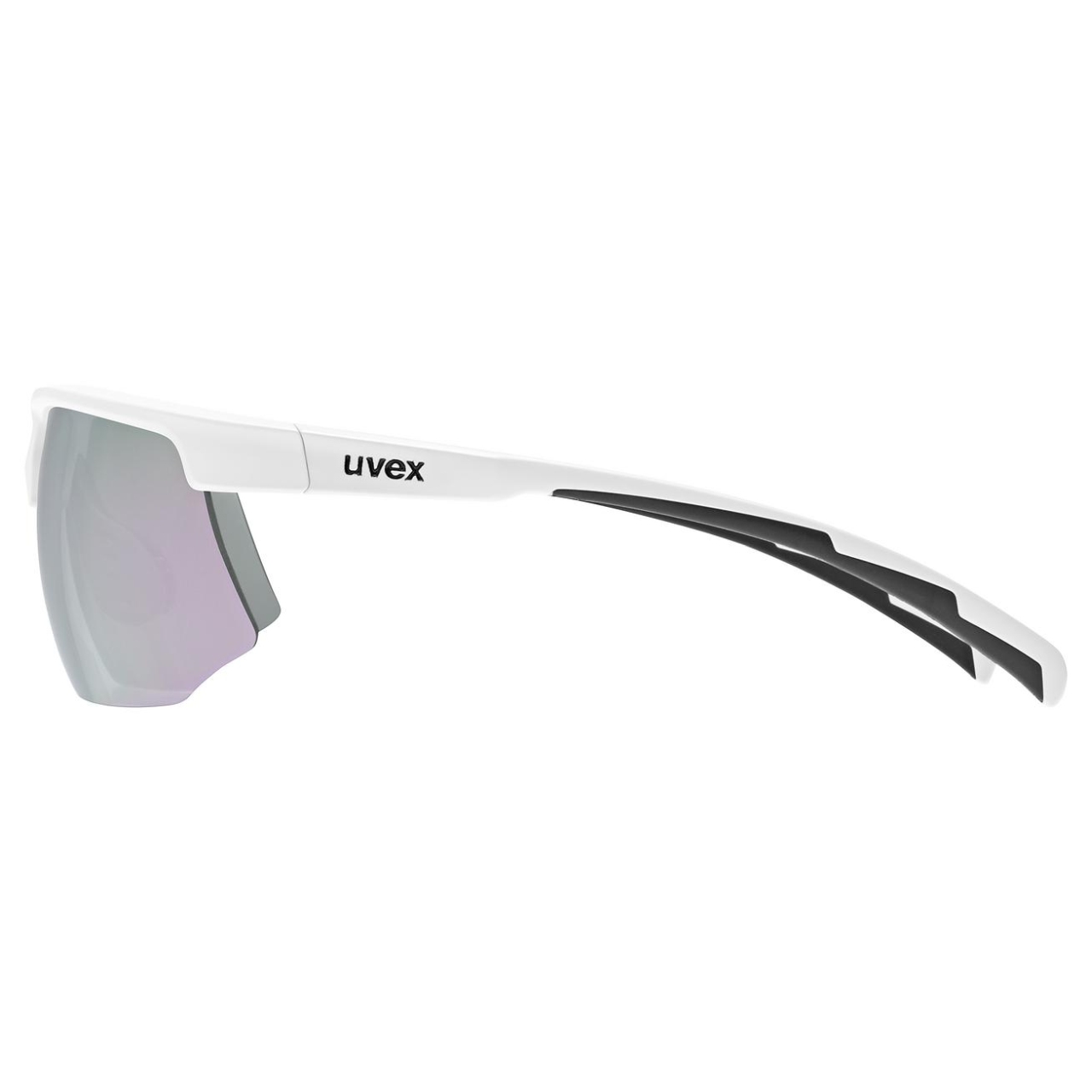 uvex Aerios Laufbrille matt weiß / mirror rosa