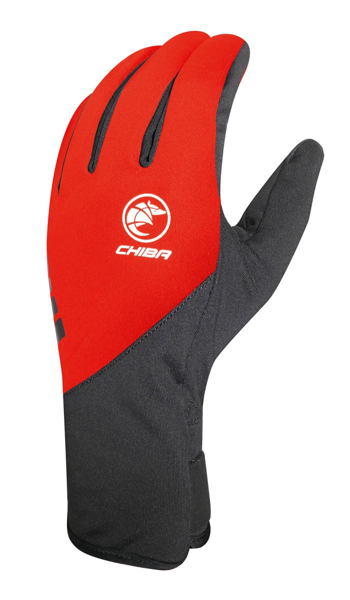 Chiba Softshell Light Fahrrad Winter Handschuhe lang rot 2027