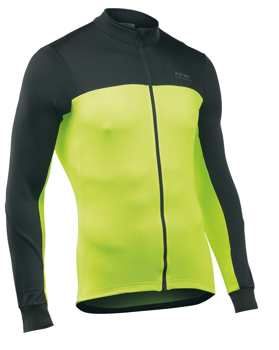 Northwave Force 2 Fahrrad Trikot lang schwarz/gelb 2024