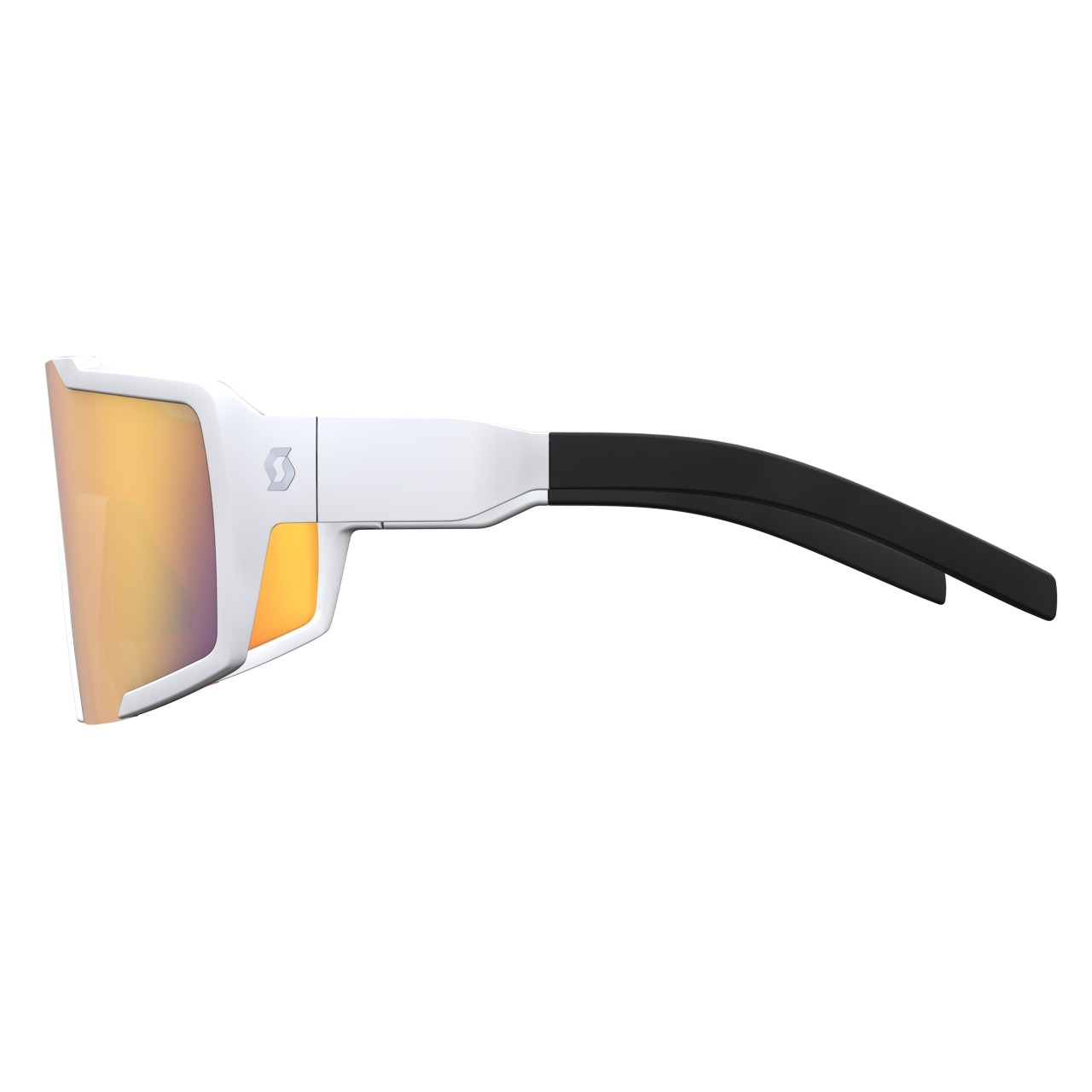 Scott Shield Wechselscheiben Fahrrad Brille matt weiß/rot chrome