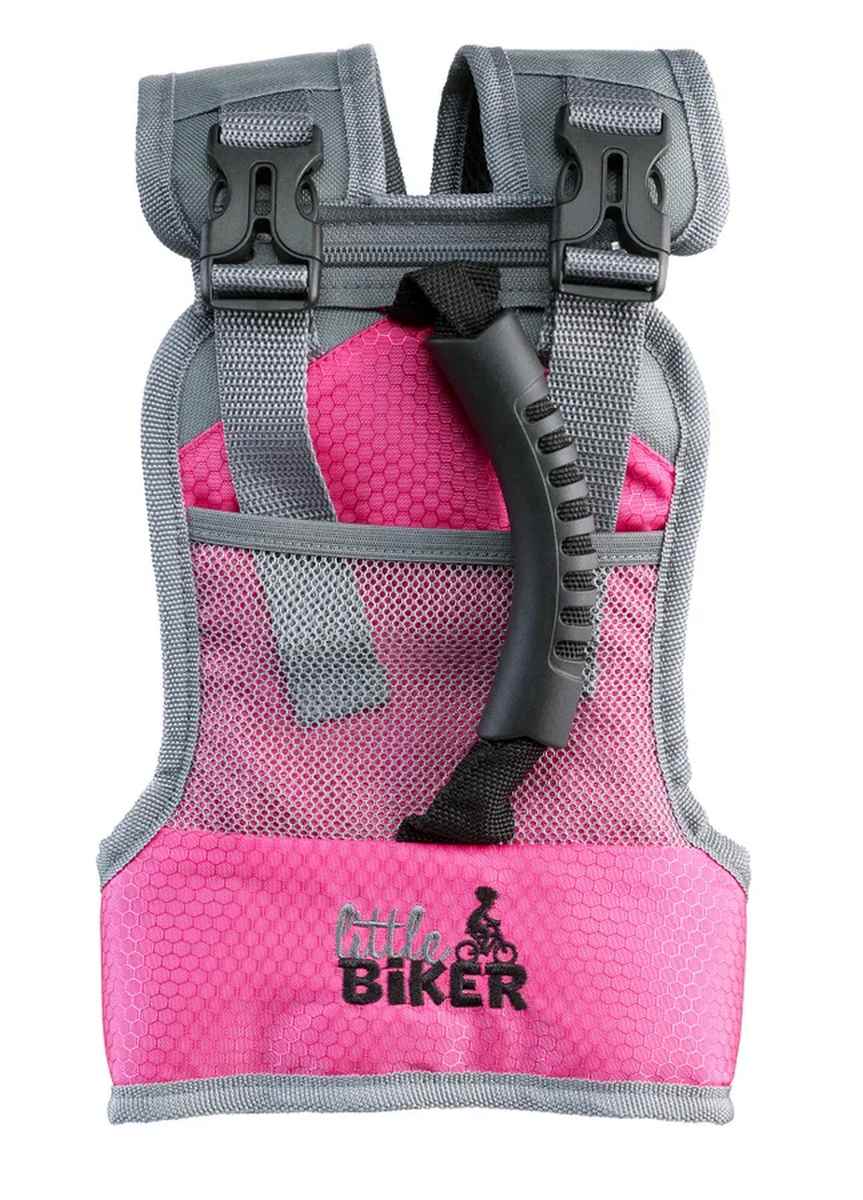 Little Biker Fahrradlernweste grau/pink