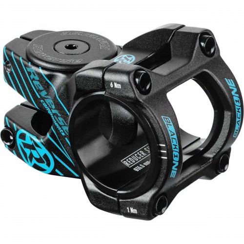 Reverse Black-One D-2 MTB Fahrrad Vorbau 31.8mm / 35mm inkl. Top Cap, Schraube, Kralle schwarz/blau 