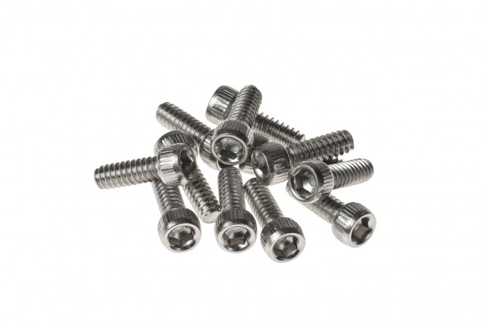 Reverse 12x Stahl Pedal Pins US Large 13mm Escape Pro + Black One Pedal silberfarben 