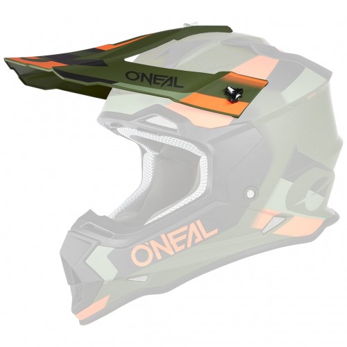 O'Neal 2 Series Spyde Visor Helm Blende Schirm grün/orange Oneal 
