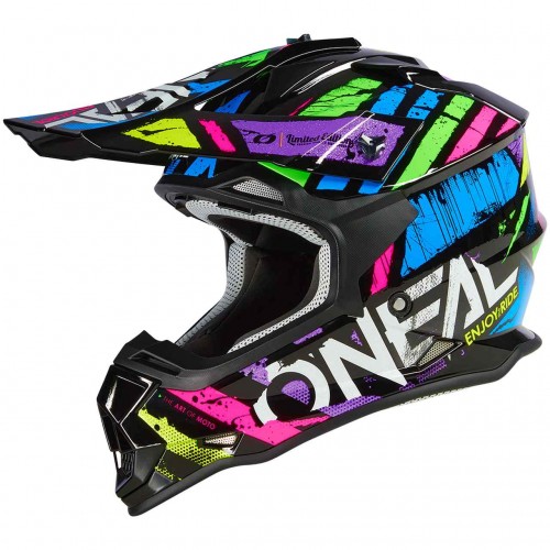 O'Neal 2 Series Glitch Motocross Enduro MTB Helm schwarz/multi 2024 Oneal 