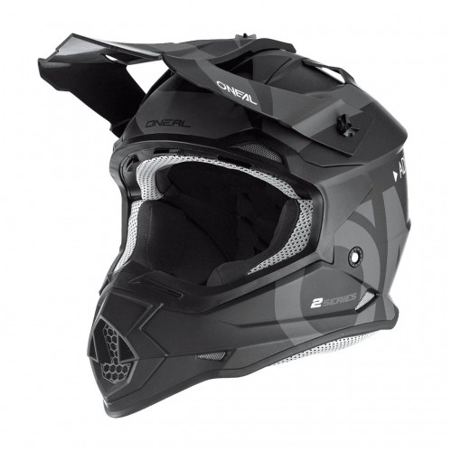 O'Neal 2 Series Slick Motocross Enduro MTB Helm schwarz/grau 2024 Oneal 