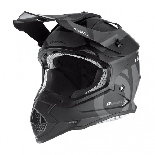 O'Neal 2 Series Slick Motocross Enduro MTB Helm schwarz/grau 2026 Oneal 
