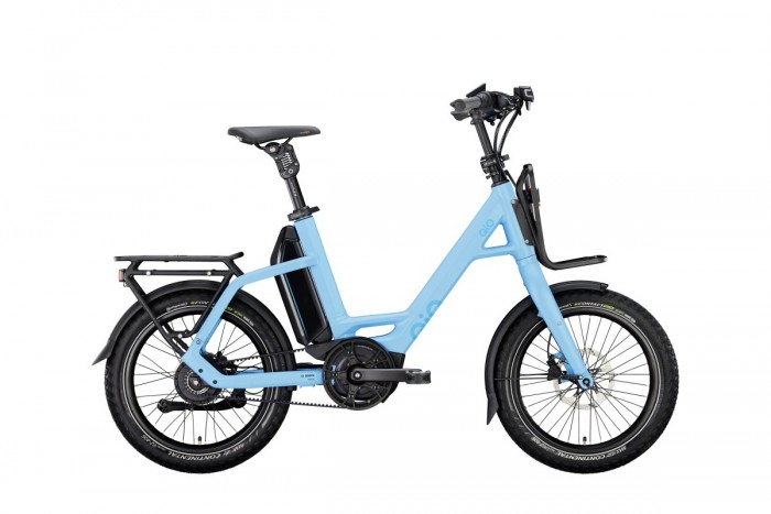 QIO Eins+ P-E Enviolo 20'' Pedelec E-Bike Compact Fahrrad matt ice blau 2024 
