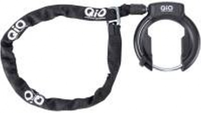 Qio Trelock RS 480 Fahrrad Rahmenschloss / Kettenschloss Set schwarz 