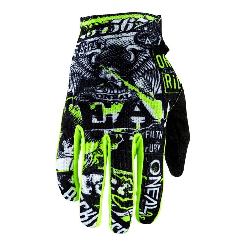 O'neal Matrix Attack Youth Kinder MX DH FR Handschuhe schwarz/gelb 2024 Oneal S (3-4)