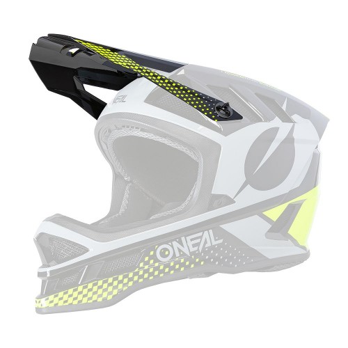 O'neal Blade Polyacrylite ACE Visor Helm Blende Schirm schwarz/gelb Oneal 