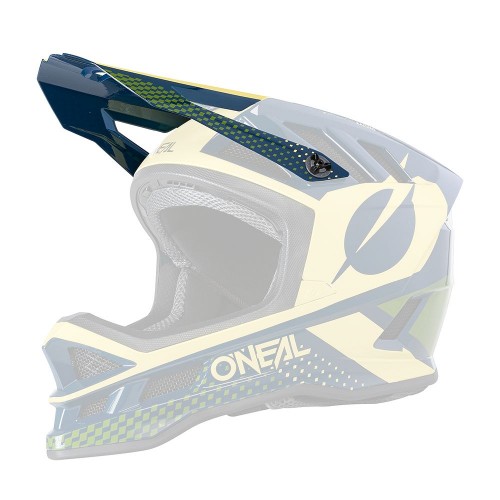 O'neal Blade Polyacrylite ACE Visor Helm Blende Schirm blau/grün Oneal 