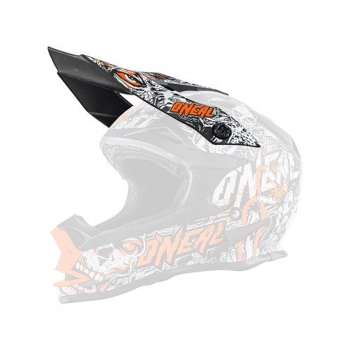 O'neal Visor 7 Series Evo Menace Helm Visier weiß/orange Oneal 