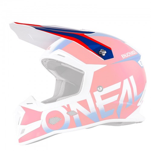 O'neal Visor 5 Series Blocker Helm Visier weiß/blau/rot Oneal 