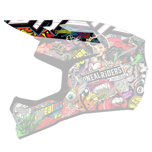 O'Neal 3 Series Solid Visor Youth Kinder Helm Blende Schirm schwarz/multi Oneal 
