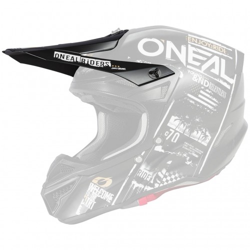 O'Neal 5 Series Polyacrylite Attack Visor Helm Blende Schirm schwarz/weiß Oneal 