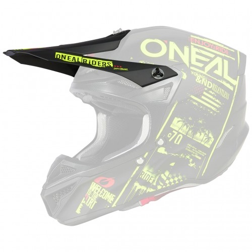 O'Neal 5 Series Polyacrylite Attack Visor Helm Blende Schirm schwarz/gelb Oneal 