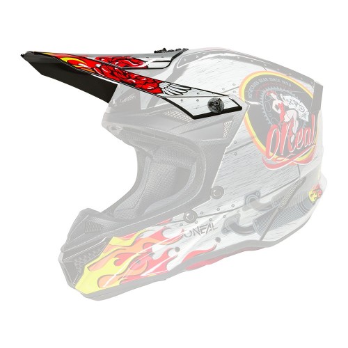 O'Neal 5 Series Polyacrylite HR Visor Helm Blende Schirm schwarz/multi Oneal 