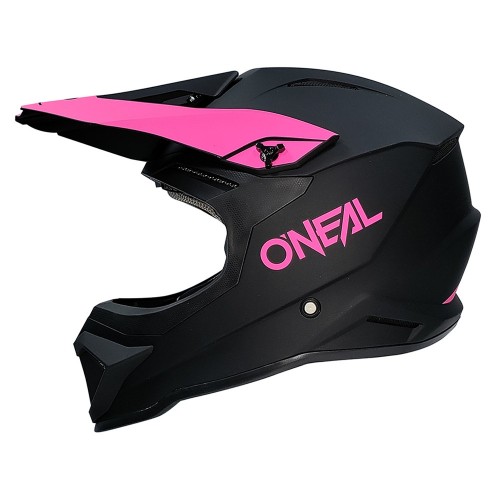 O'Neal 1 Series Solid Motocross Enduro MTB Helm schwarz/pink 2024 Oneal 
