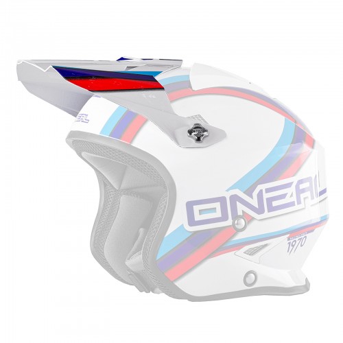 O'neal Visor Slat Trial Circuit Helm Visier weiß/blau/rot Oneal 