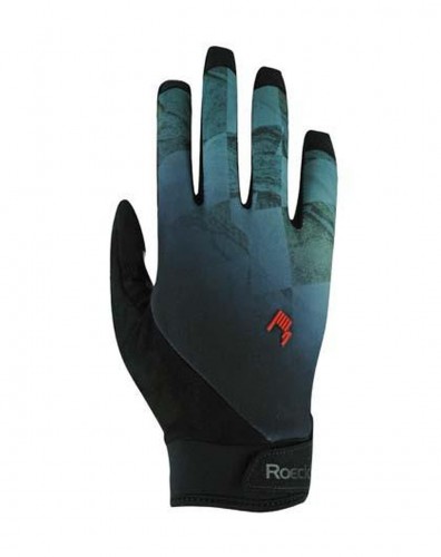 Roeckl Montan Fahrrad Handschuhe lang blau/grün 2023 