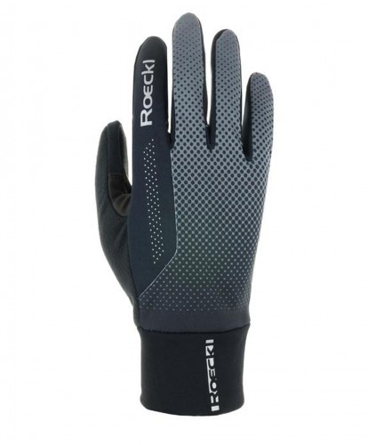 Roeckl Rimbach Winter Fahrrad Handschuhe lang grau/schwarz 2023 