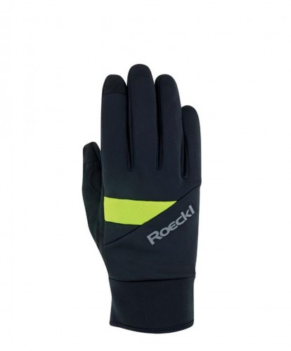 Roeckl Reichenthal Jr. Kinder Winter Fahrrad Handschuhe lang schwarz/gelb 2026 