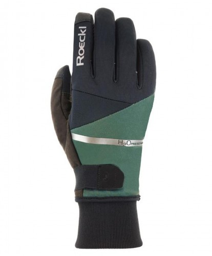 Roeckl Vuno Winter Fahrrad Handschuhe lang schwarz/grün 2023 