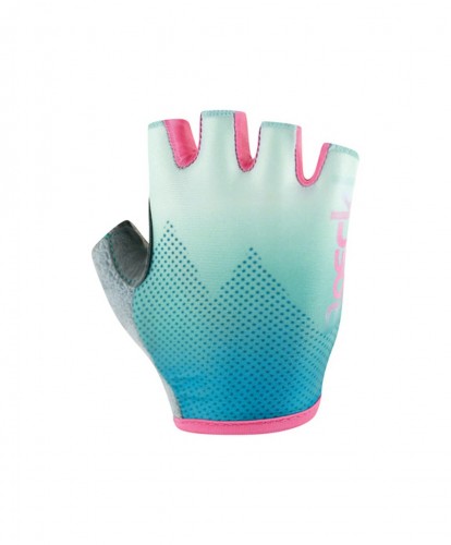 Roeckl Tarifa Kinder Fahrrad Handschuhe kurz türkis grün/pink 2025 