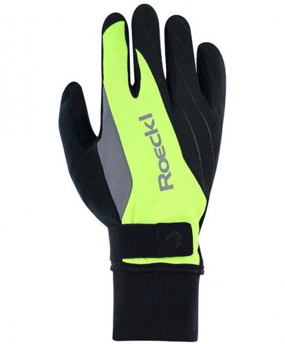 Roeckl Ravensburg 2 Winter Fahrrad Handschuhe lang fluo gelb/schwarz 2024 7