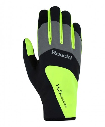 Roeckl Rapallo Winter Fahrrad Handschuhe lang wasserdicht schwarz/gelb 2024 