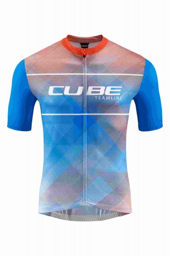 Cube Teamline Cmpt Fahrrad Trikot kurz blau/rot 2024 XXXL (58/60)