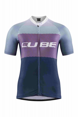 Cube Teamline Cmpt Damen Fahrrad Trikot kurz blau/lila 2027 