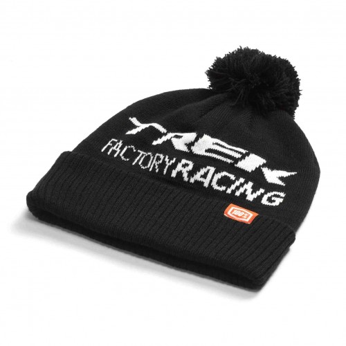 100% Trek Factory Racing Pom Beanie / Mütze schwarz 