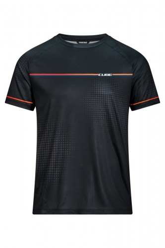 Cube Tech Teamline Fahrrad Trikot kurz schwarz 2026 