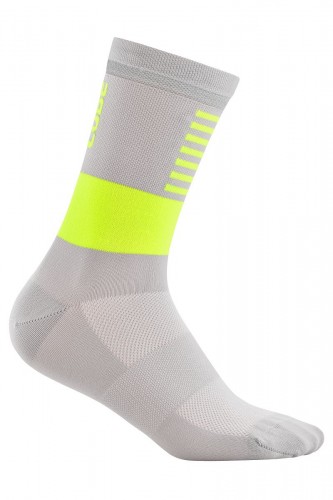 Cube High Cut Safety Fahrrad Socken grau/gelb 2026 
