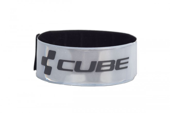 Cube Snapband Fahrrad / Sport Hosenband reflektierend grau 